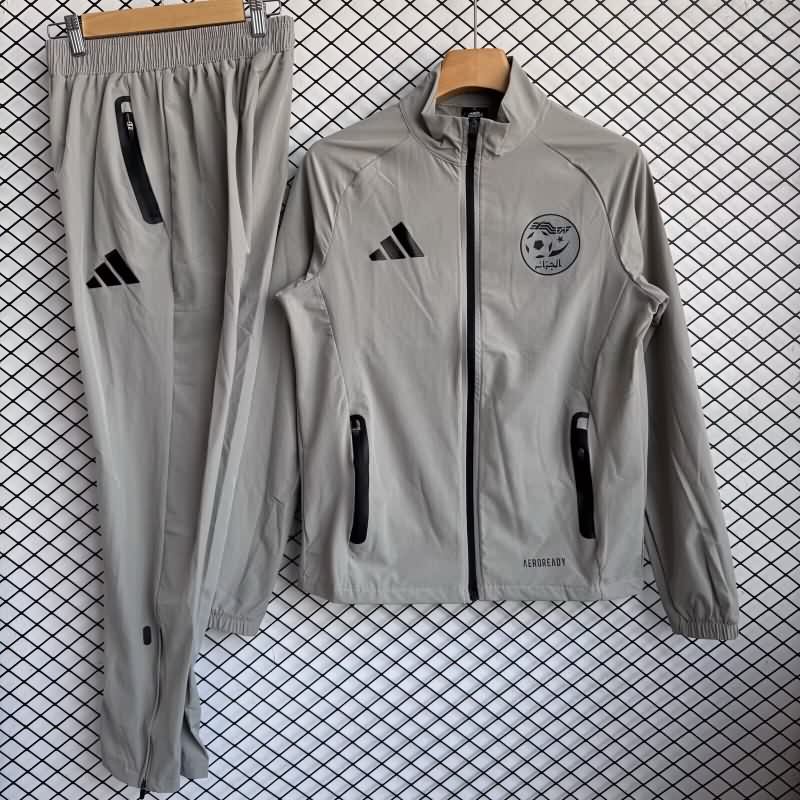AAA Quality Algeria 2026 Grey Soccer Tracksuit AAA Quality Algeria 2026 Grey Soccer Tracksuit