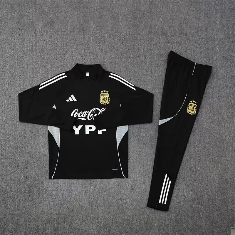 AAA Quality Argentina 2025 Black Soccer Tracksuit