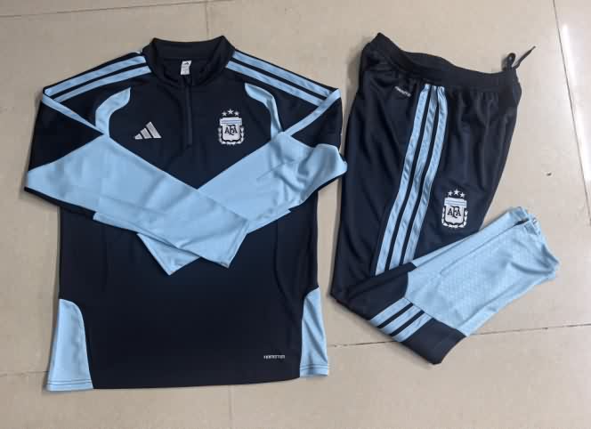 AAA Quality Argentina 2025 Dark Blue Soccer Tracksuit