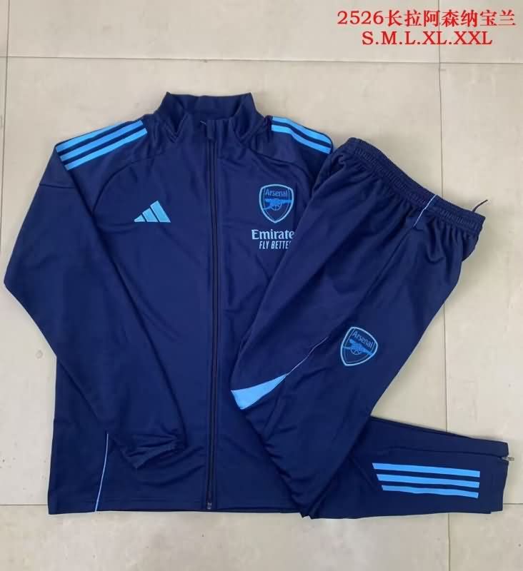 AAA Quality Arsenal 25/26 Dark Blue Soccer Tracksuit 02