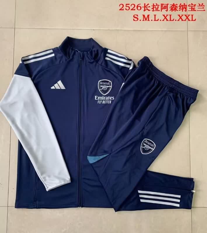 AAA Quality Arsenal 25/26 Dark Blue Soccer Tracksuit 05