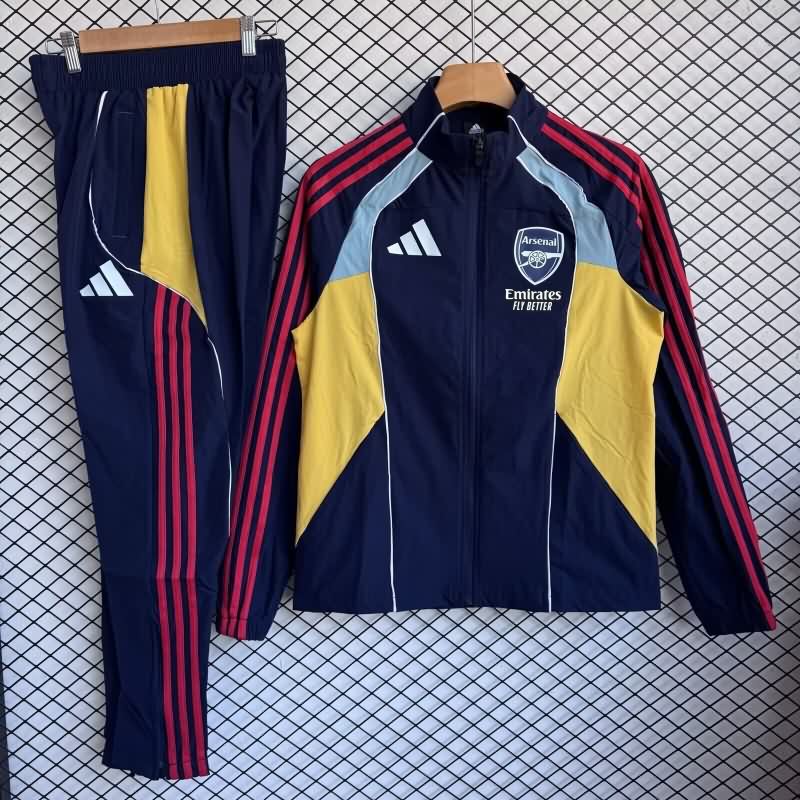 AAA Quality Arsenal 25/26 Dark Blue Soccer Tracksuit 08