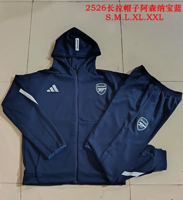 AAA Quality Arsenal 25/26 Dark Blue Soccer Tracksuit 09 AAA Quality Arsenal 25/26 Dark Blue Soccer Tracksuit 09