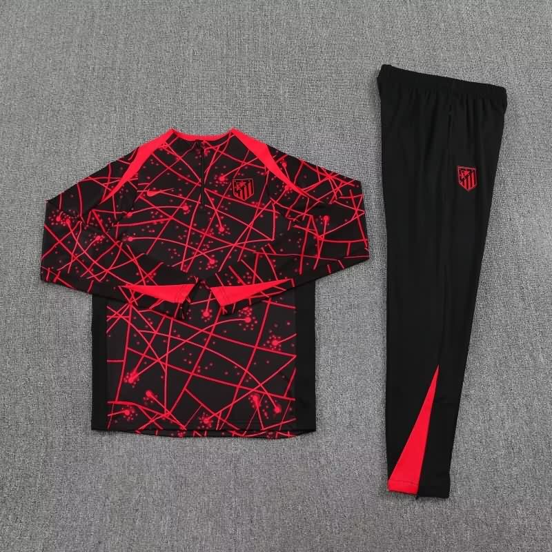 AAA Quality Atletico Madrid 25/26 Black Red Soccer Tracksuit AAA Quality Atletico Madrid 25/26 Black Red Soccer Tracksuit