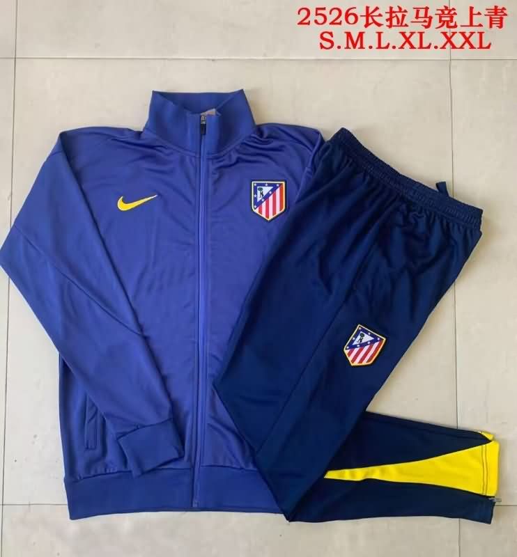 AAA Quality Atletico Madrid 25/26 Dark Blue Soccer Tracksuit 02 AAA Quality Atletico Madrid 25/26 Dark Blue Soccer Tracksuit 02