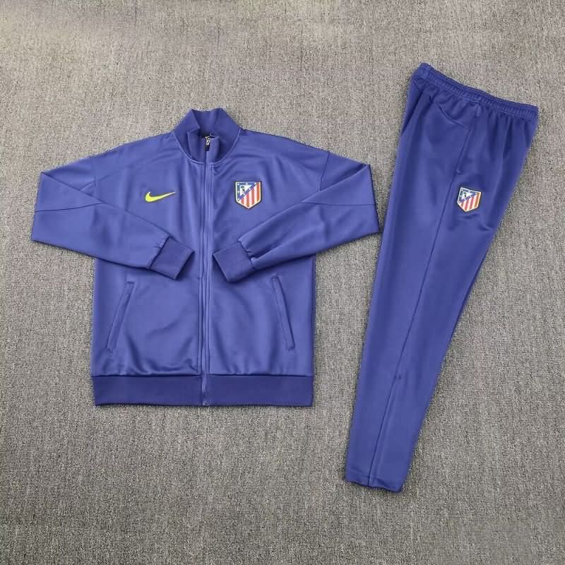 AAA Quality Atletico Madrid 25/26 Dark Blue Soccer Tracksuit 03 AAA Quality Atletico Madrid 25/26 Dark Blue Soccer Tracksuit 03