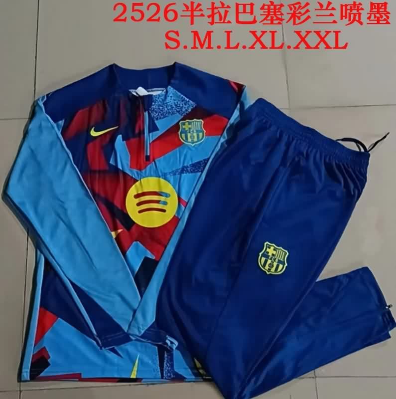 AAA Quality Barcelona 25/26 Blue Soccer Tracksuit 03