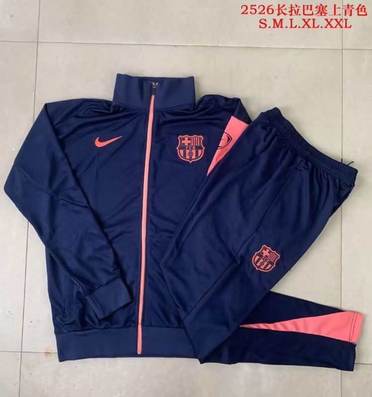 AAA Quality Barcelona 25/26 Dark Blue Soccer Tracksuit