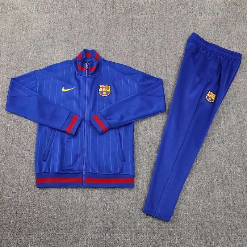 AAA Quality Barcelona 25/26 Dark Blue Soccer Tracksuit 04