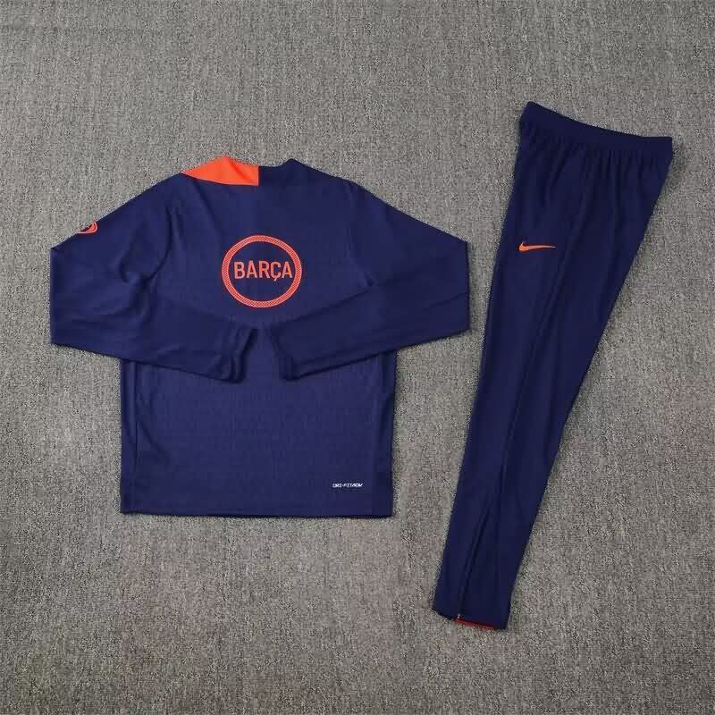 AAA Quality Barcelona 25/26 Dark Blue Soccer Tracksuit 05