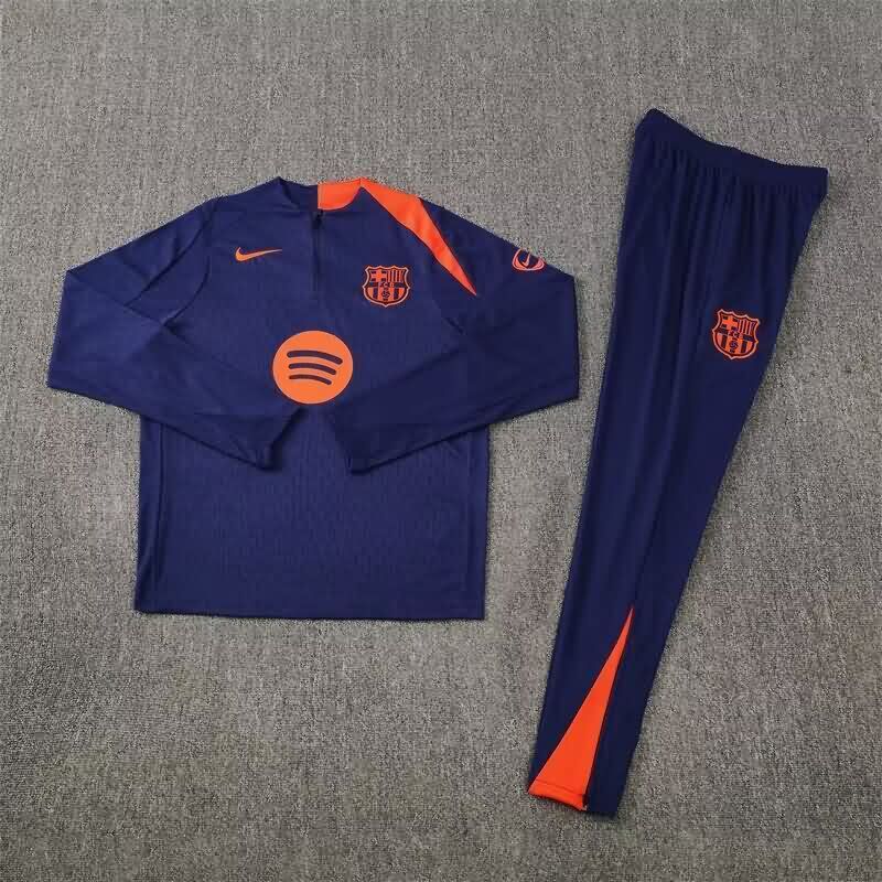 AAA Quality Barcelona 25/26 Dark Blue Soccer Tracksuit 06