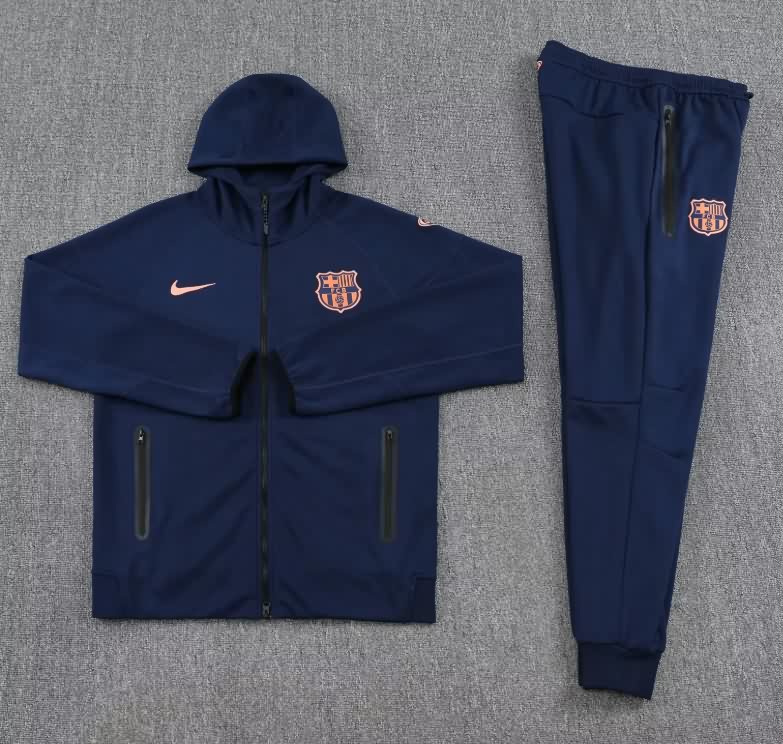 AAA Quality Barcelona 25/26 Dark Blue Soccer Tracksuit 07