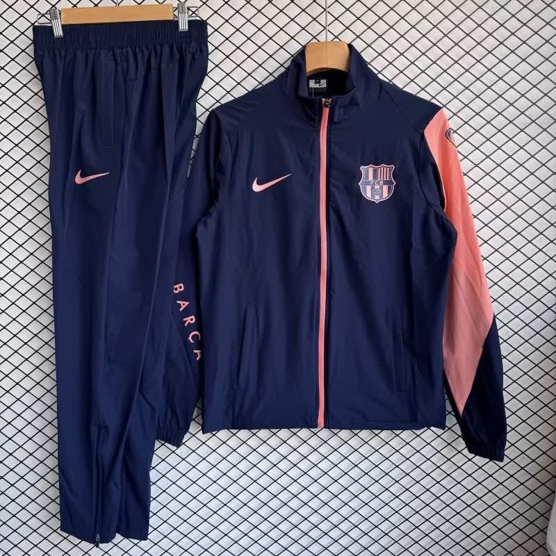 AAA Quality Barcelona 25/26 Dark Blue Soccer Tracksuit 08