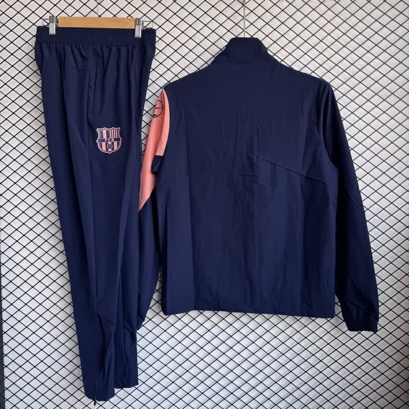 AAA Quality Barcelona 25/26 Dark Blue Soccer Tracksuit 08