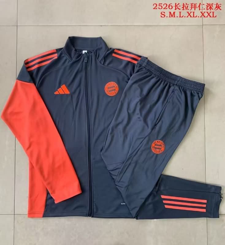 AAA Quality Bayern Munich 25/26 Dark Grey Soccer Tracksuit 02 AAA Quality Bayern Munich 25/26 Dark Grey Soccer Tracksuit 02