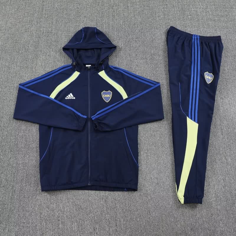 AAA Quality Boca Juniors 2025 Dark Blue Soccer Tracksuit 03