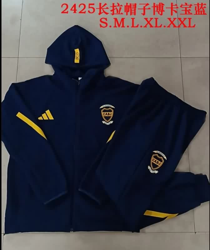 AAA Quality Boca Juniors 2025 Dark Blue Soccer Tracksuit 08