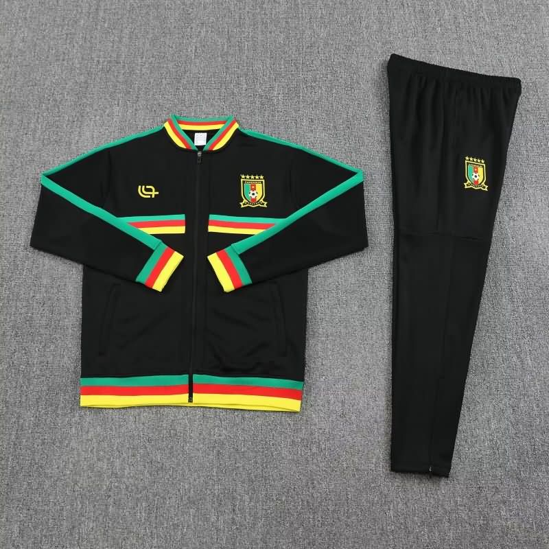 AAA Quality Cameroon 2025 Black Soccer Tracksuit