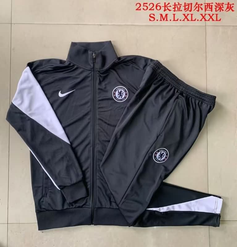 AAA Quality Chelsea 25/26 Black Soccer Tracksuit AAA Quality Chelsea 25/26 Black Soccer Tracksuit