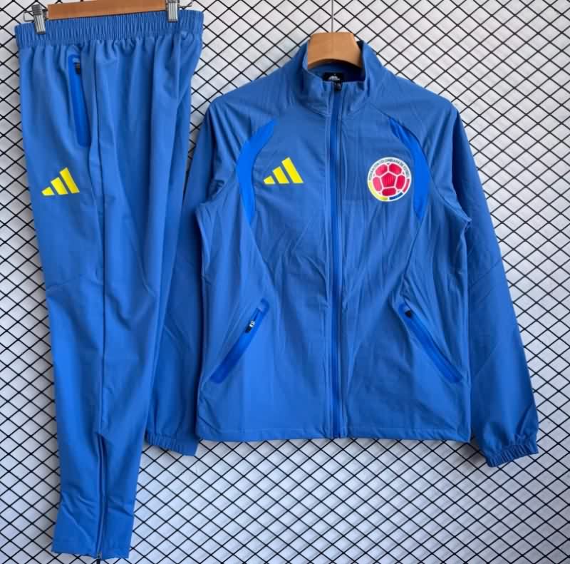 AAA Quality Colombia 2026 Blue Soccer Tracksuit
