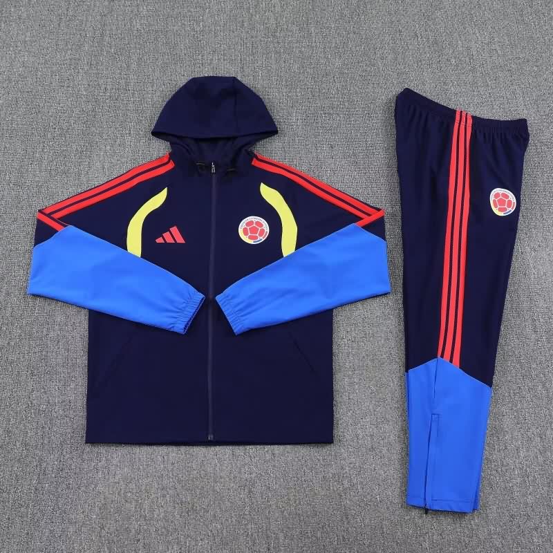 AAA Quality Colombia 2026 Dark Blue Soccer Tracksuit 02