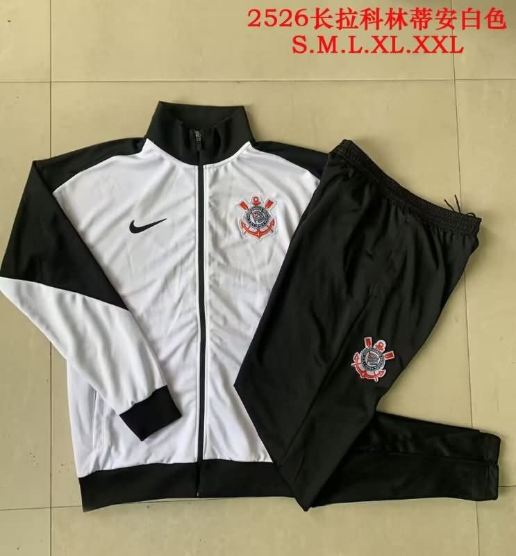 AAA Quality Corinthians 2025 White Soccer Tracksuit