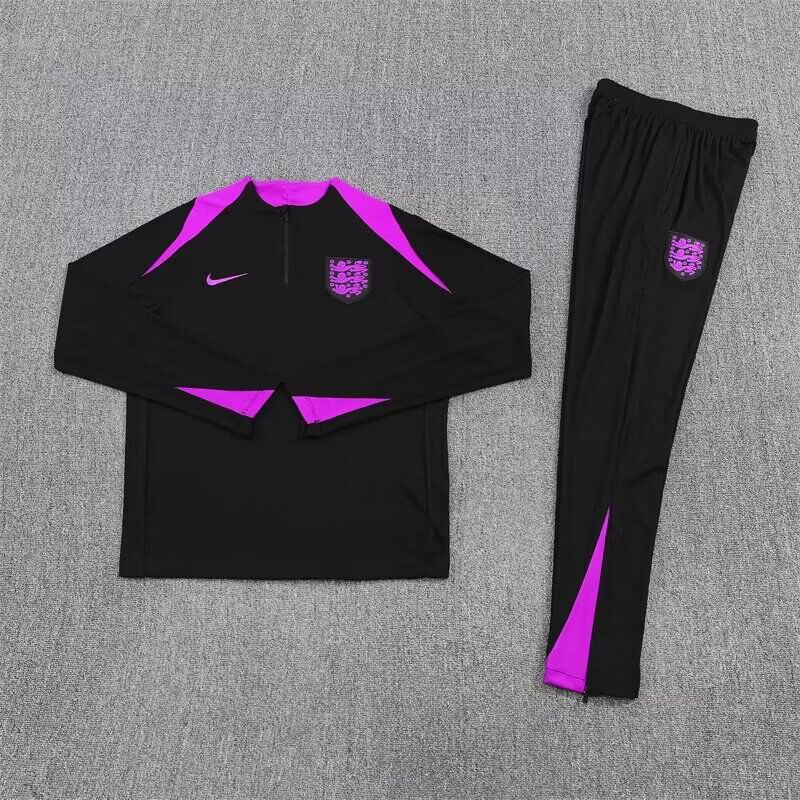 AAA Quality England 2025 Black Soccer Tracksuit