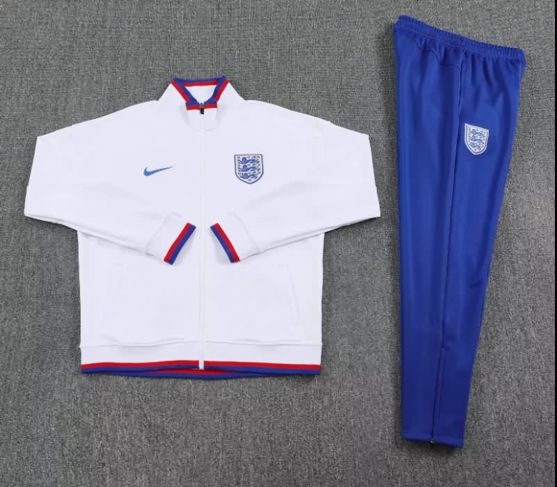 AAA Quality England 2025 White Soccer Tracksuit