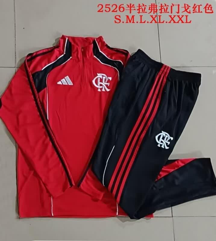AAA Quality Flamengo 2025 Red Soccer Tracksuit