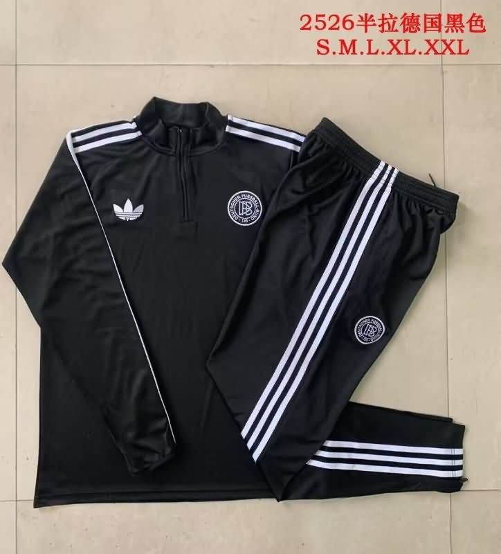 AAA Quality Germany 2025 Black Soccer Tracksuit 04