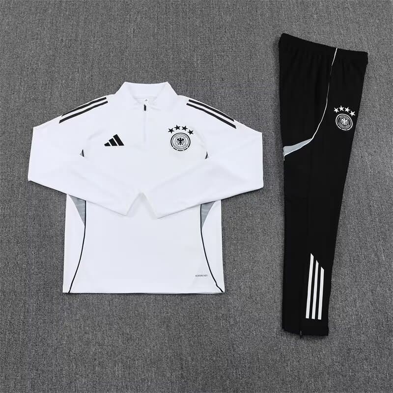 AAA Quality Germany 2025 White Soccer Tracksuit 02