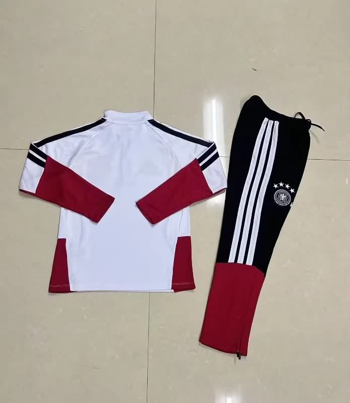 Kids AAA Quality Germany 2025 White Soccer Tracksuit 04