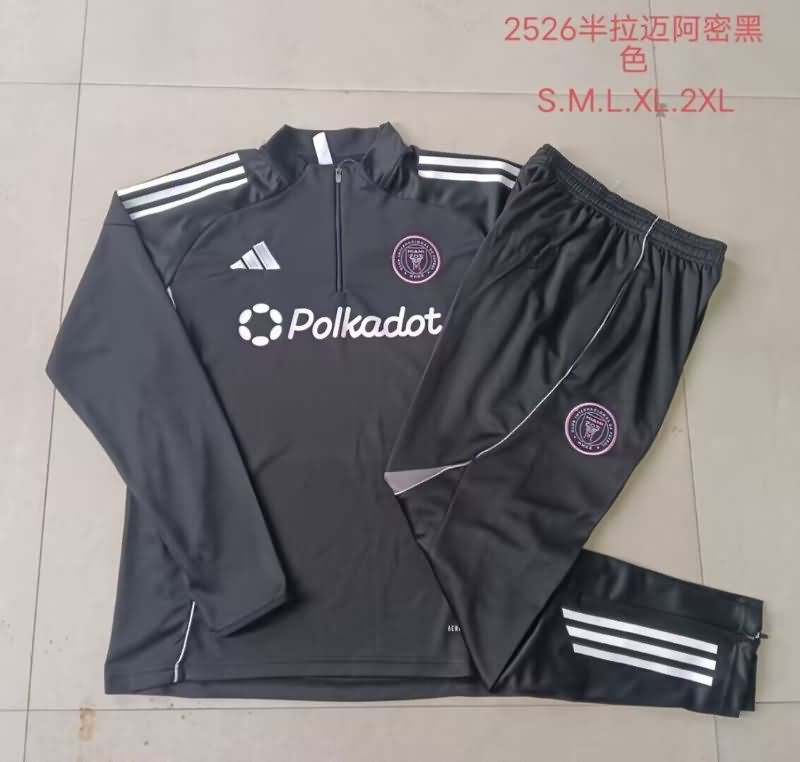 AAA Quality Inter Miami 2025 Black Soccer Tracksuit 02