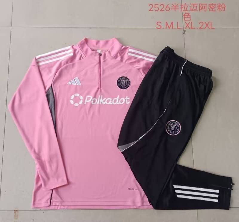 AAA Quality Inter Miami 2025 Pink Soccer Tracksuit