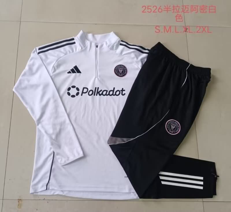 AAA Quality Inter Miami 2025 White Soccer Tracksuit