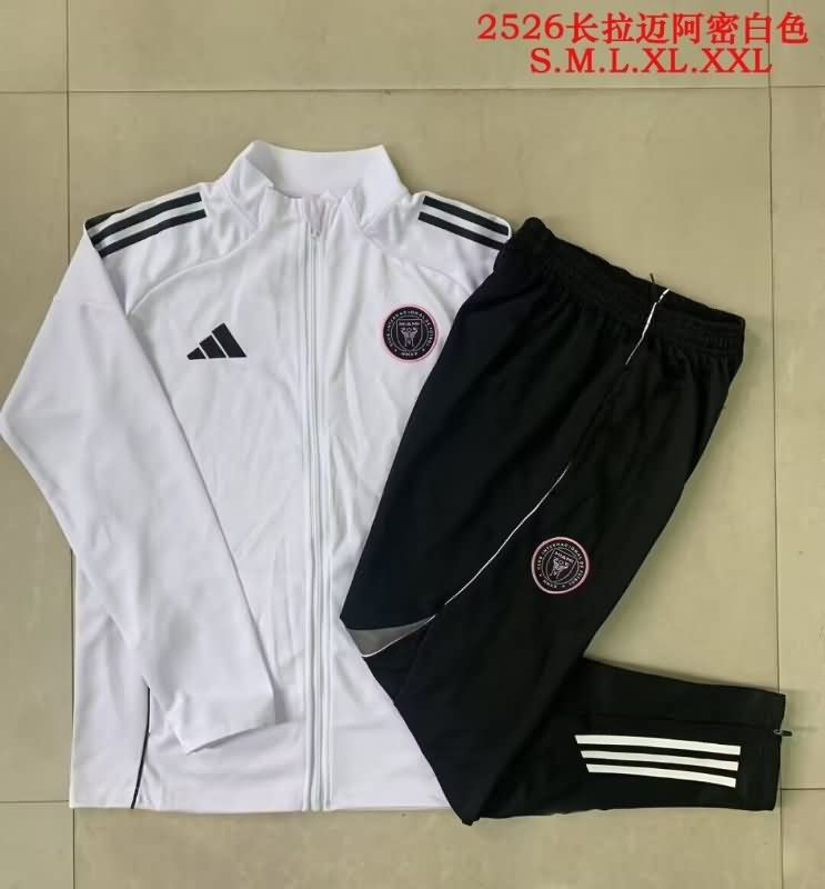 AAA Quality Inter Miami 2025 White Soccer Tracksuit 02