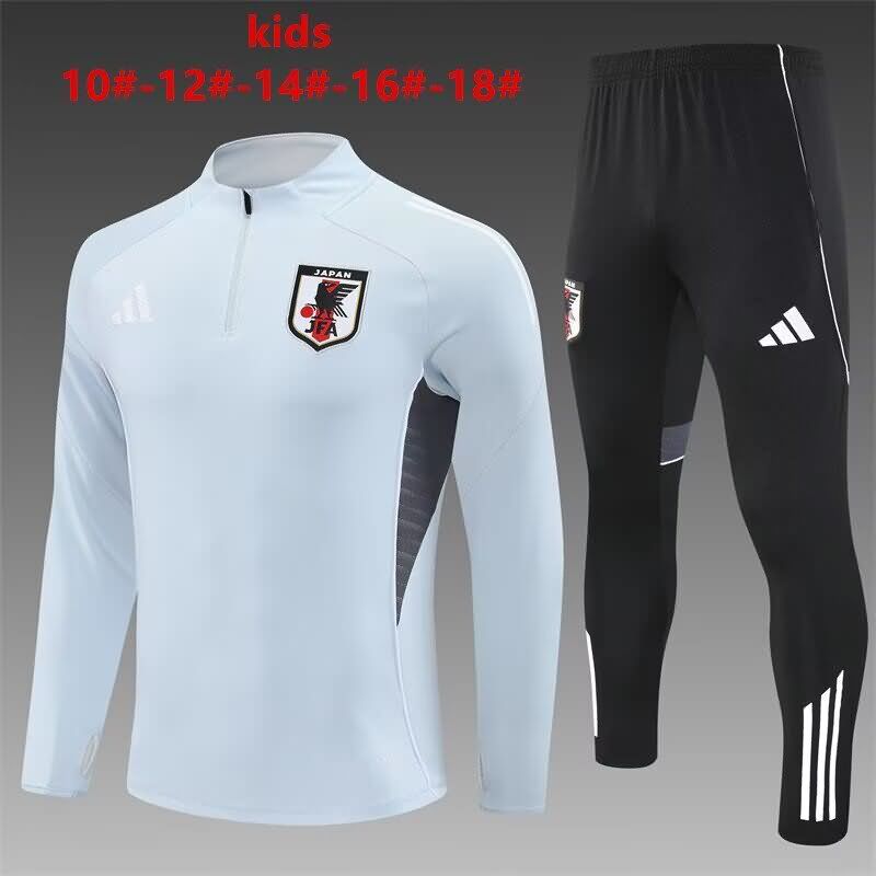 Kids AAA Quality Japan 2025 Grey Soccer Tracksuit