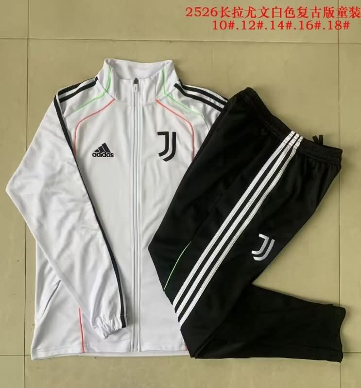 Kids AAA Quality Juventus 25/26 White Soccer Tracksuit