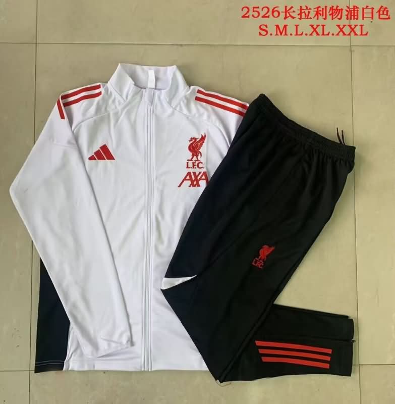 AAA Quality Liverpool 25/26 White Soccer Tracksuit AAA Quality Liverpool 25/26 White Soccer Tracksuit
