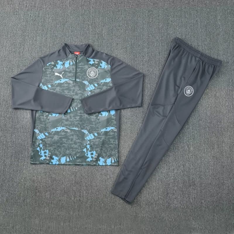 AAA Quality Manchester City 25/26 Grey Soccer Tracksuit