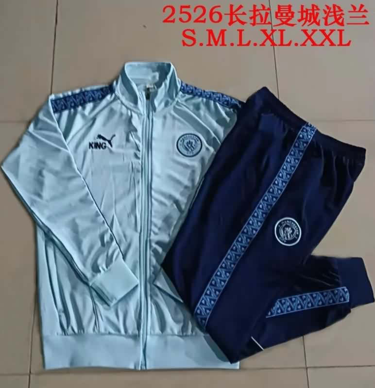 AAA Quality Manchester City 25/26 Light Blue Soccer Tracksuit 03