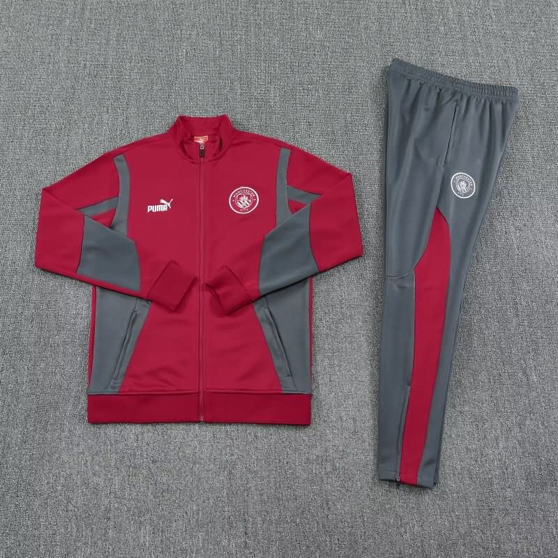 AAA Quality Manchester City 25/26 Red Soccer Tracksuit
