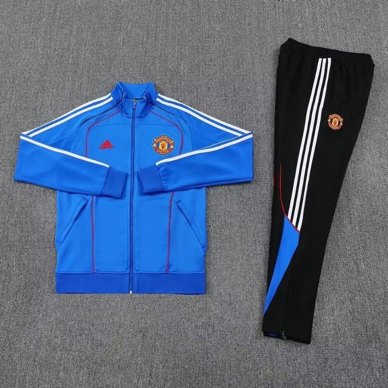 AAA Quality Manchester United 25/26 Blue Soccer Tracksuit