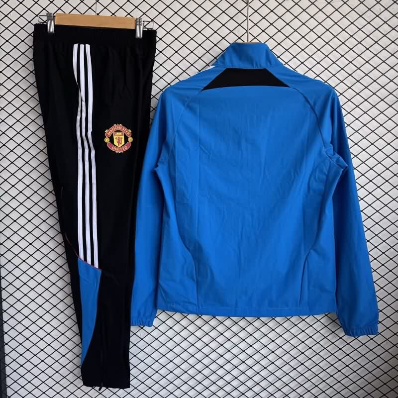 AAA Quality Manchester United 25/26 Blue Soccer Tracksuit 04