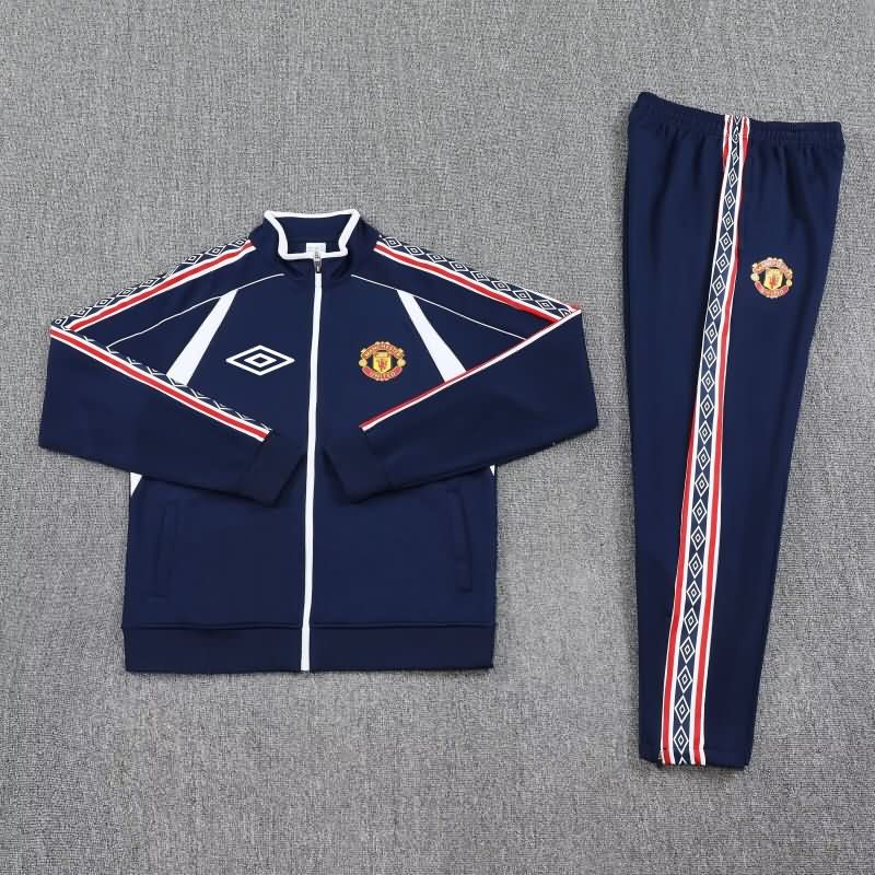 AAA Quality Manchester United 25/26 Dark Blue Soccer Tracksuit