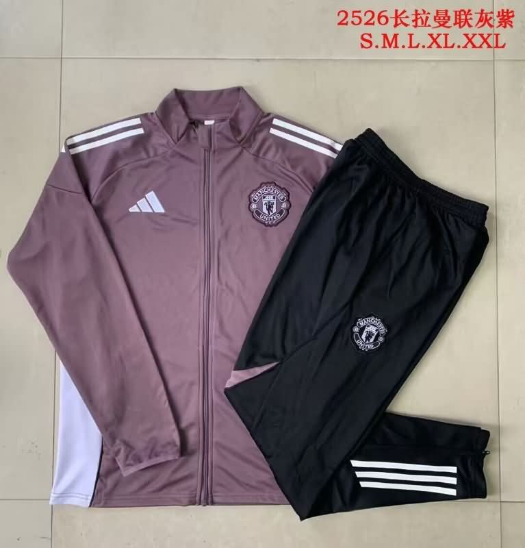 AAA Quality Manchester United 25/26 Purple Soccer Tracksuit