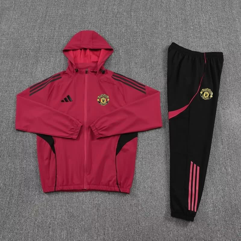 AAA Quality Manchester United 25/26 Red Soccer Tracksuit 02