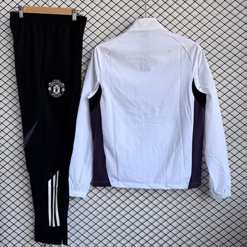 AAA Quality Manchester United 25/26 White Soccer Tracksuit 04