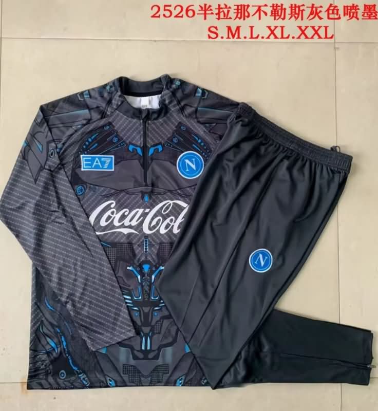 AAA Quality Napoli 25/26 Black Soccer Tracksuit