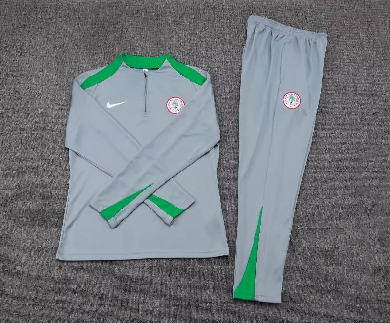 AAA Quality Nigeria 2025 Grey Soccer Tracksuit